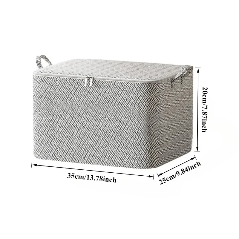 Cajas de almacenamiento estereoscópicas, cajas de almacenamiento para el hogar con ventanas, cajas organizadoras, almacenamiento de armario plegable de gran capacidad de tela: Gris claro