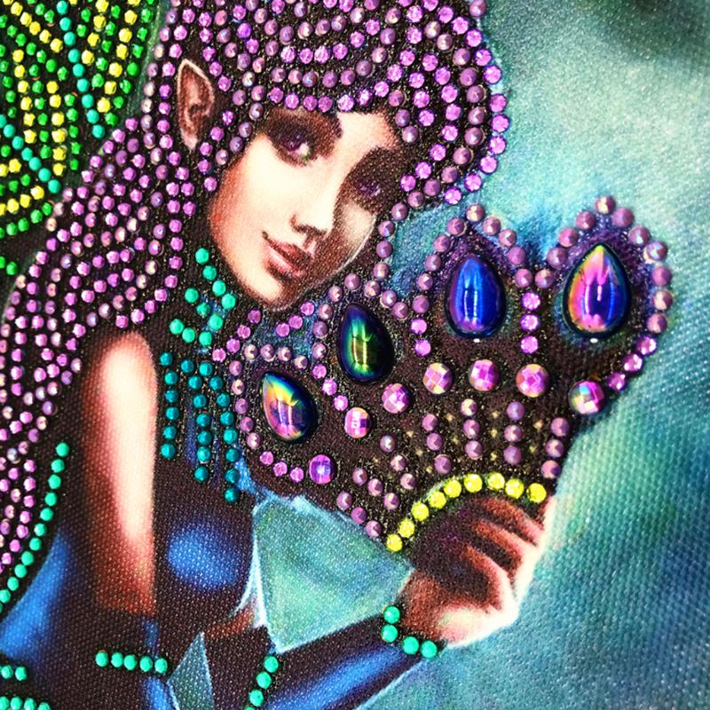 Beautiful Girl 5D Special Shaped Diamond Painting Embroidery Needlework Rhinestone Crystal Cross Crafts Stitch Kit DIY