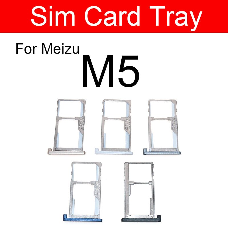 Soporte de la bandeja de la tarjeta SIM para Meizu Meilan encanto azul M5 M5c M5s M611A M611H adaptador de la ranura de la tarjeta Micro Sim piezas de reparación