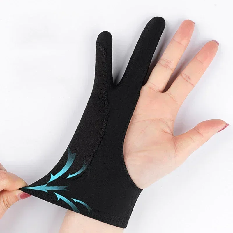 Gants de dessin à deux doigts S/M/L, Anti-tactile, Anti-salissure, pour tablette, tableau numérique, écran tactile, peinture à l'huile, fournitures d'art de bureau