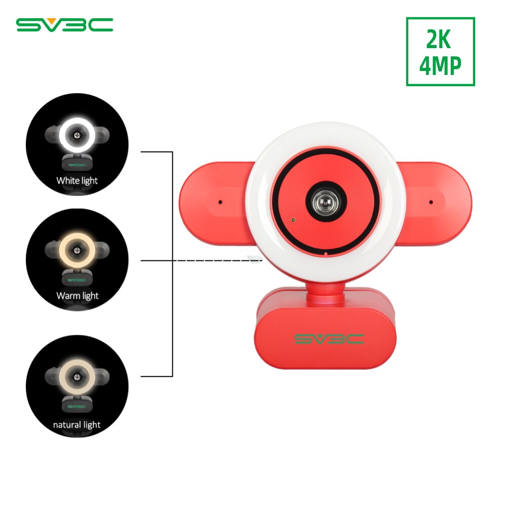 HD 2K 4MP Webcam Mini Computer PC WebCamera with Microphone Rotatable Cameras for Live Broadcast Video Calling Conference Work