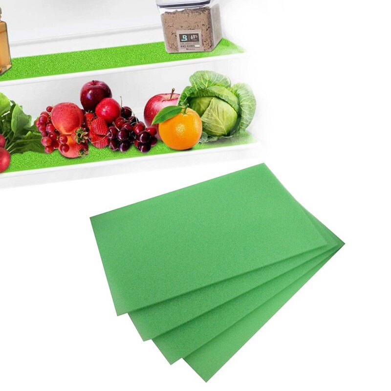 4 Pcs Koelkast Matten Cut Koelkast Matten Anti-Bacteriële Waterdichte Koelkast Fruit Groenten Leven Extender Liner Lade Mat