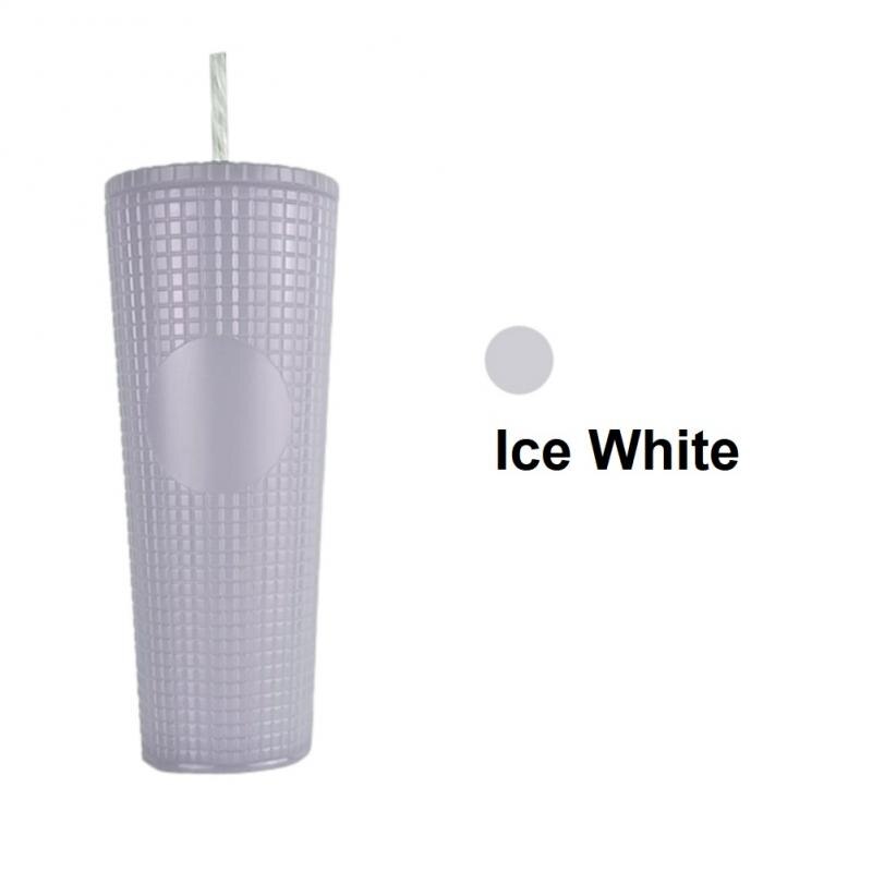 Tasse à café diamant 710ml, avec paille, Double couche en plastique, avec grille de maïs, déesse rayonnante: 18