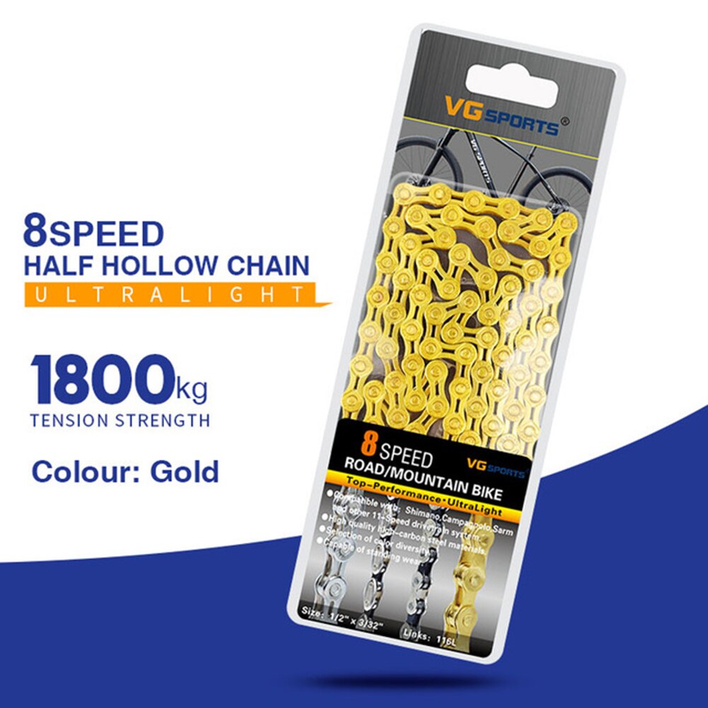 Kmc X11 KMC X9 Fahrradkette Gold - 9-Gang Titan Nitrid Beschichtung Für MTB & Rennrad Gold Kette