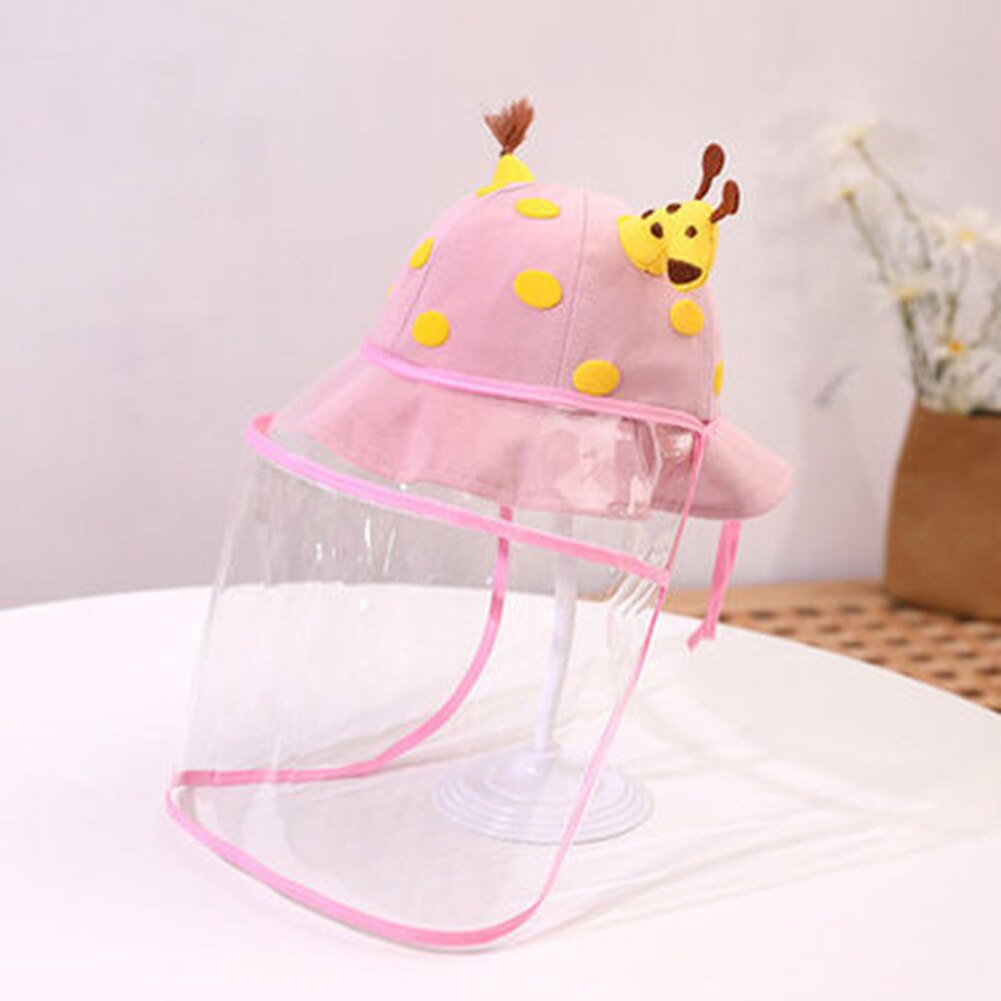 Spot Kids Baby Sun Hat UV Sun Protection Hats Breathable Summer Hat with Transparent Face Cover Hogard: Pink