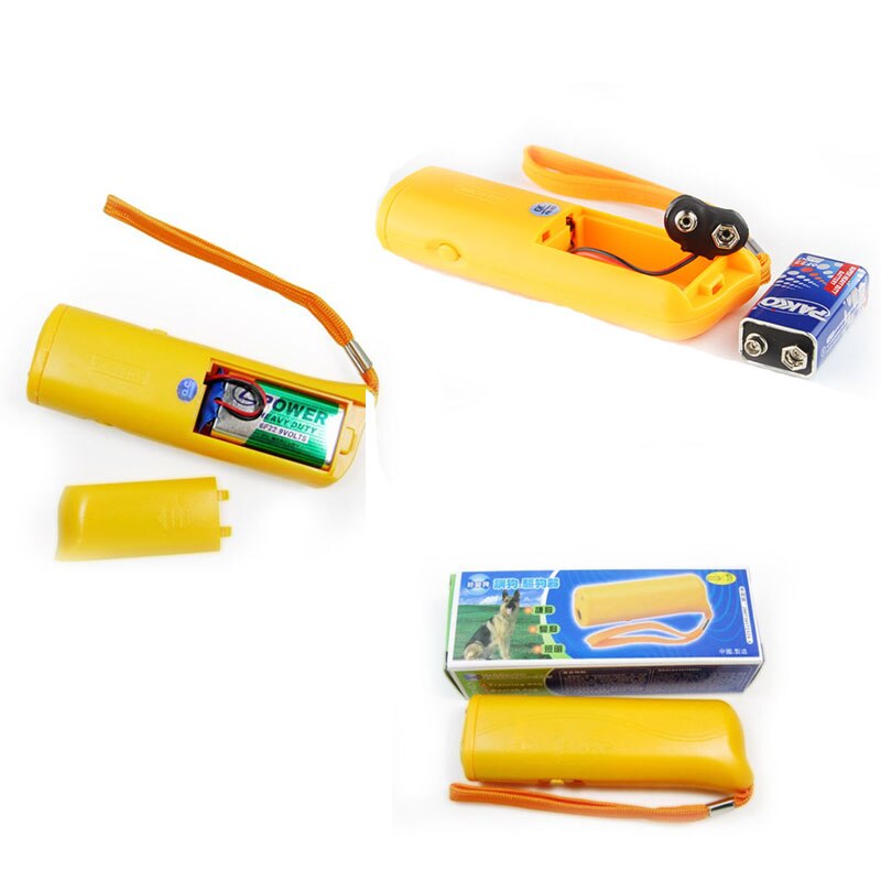 Portable Home Repellents for Dog 3 in 1 Anti Barking Stop Bark Ultrasonic Pet Dog Repeller Training Device Trainer With LED