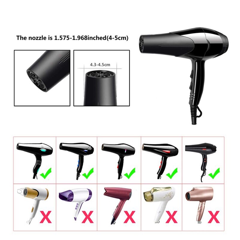 Universal Foldable Hair Dryer Diffuser Attachment Foldable Portable Travel Folding Fits Most Hair Dryers-Black