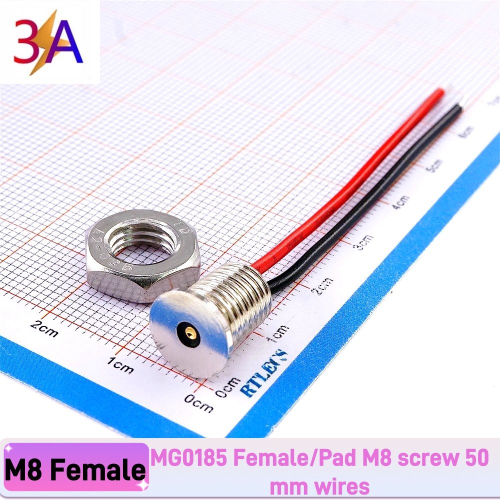 1 Piece Hight Current Pogo Pin Magnetic Connector Spring-Loaded Power Charge Waterproof IPX7 Contact Pad 3A 12V 8.5MM: Silver
