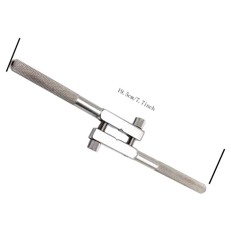 7Pcs 7.7Inch Long T-Handle Ratchet Tap Holder Adjustand Wrench with M4-M12 Machine Screw Thread Metric Plug Tap