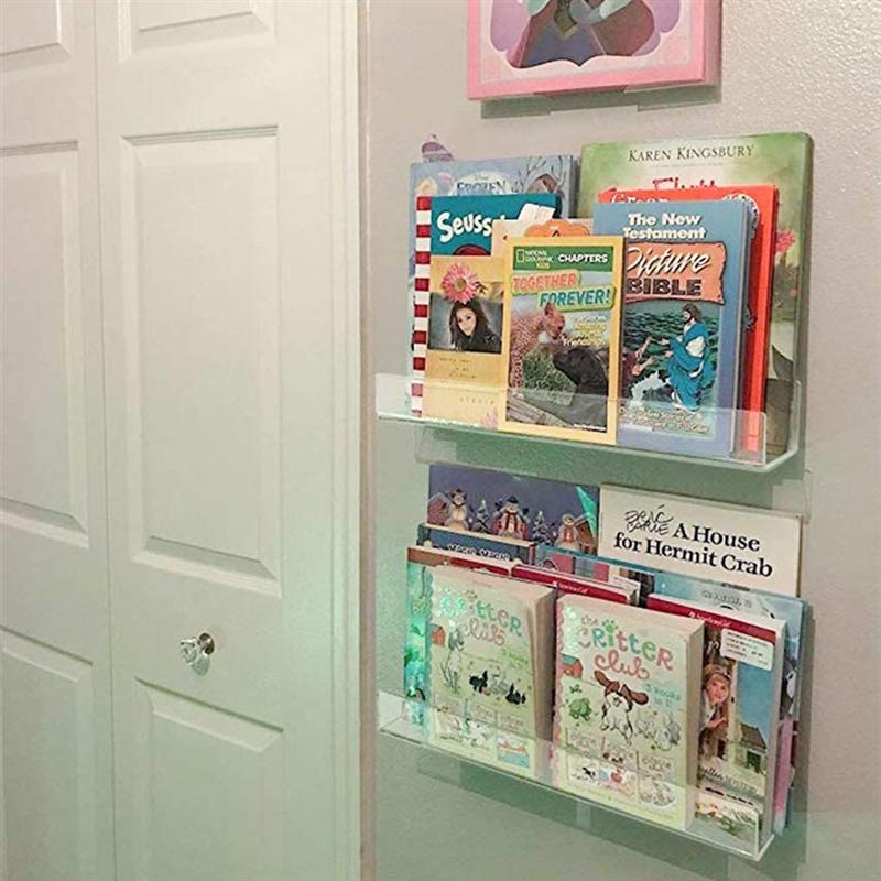 Floating Shelves Acrylic Modern Display Storage Rack Transparent Wall Decor Shelf For Home Office