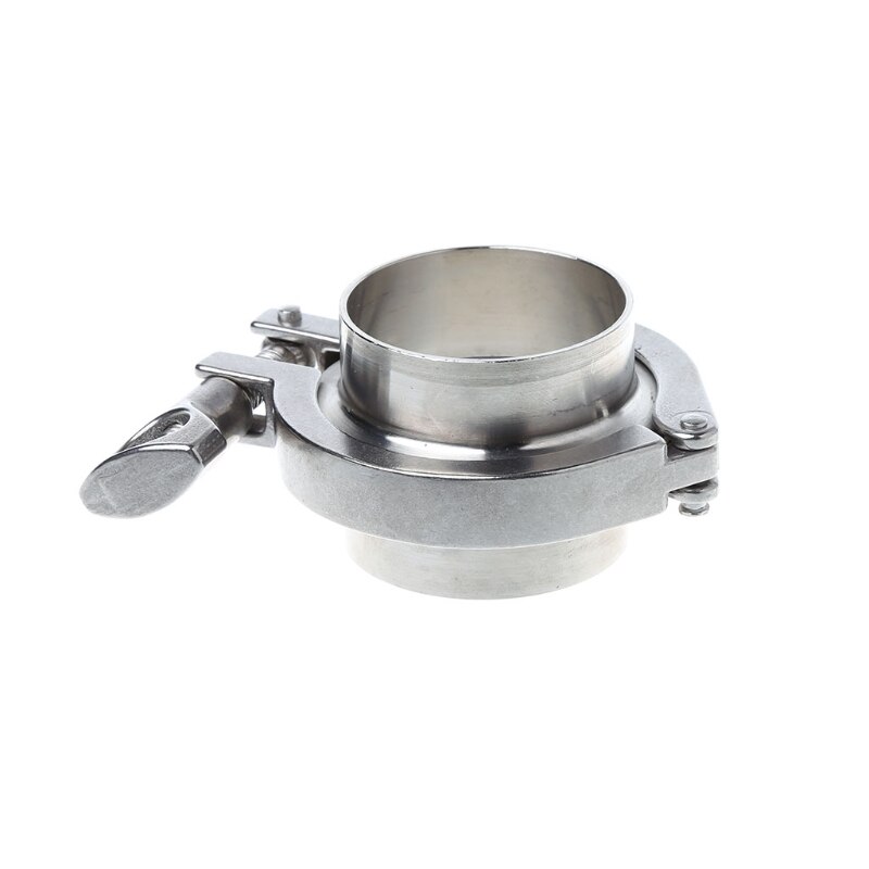 51mm 2" OD SS304 Sanitary Pipe Weld Ferrule + Tri Clamp + PTFE Gasket Set