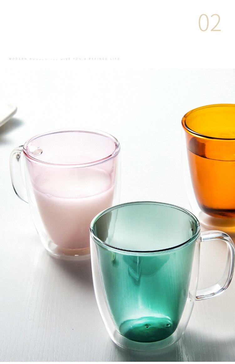 Hoge capaciteit dubbelwandige glazen bekers bier koffiebekers hittebestendige drinkbekers theemokken transparant drinkgerei