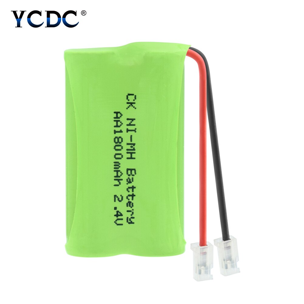 2.4V 1800mAh 2*AA Cells Rechargeable Ni-MH Battery Pack Universal Connector 1800mAh Rechargeable Ni-MH AA 2.4V Battery Pack