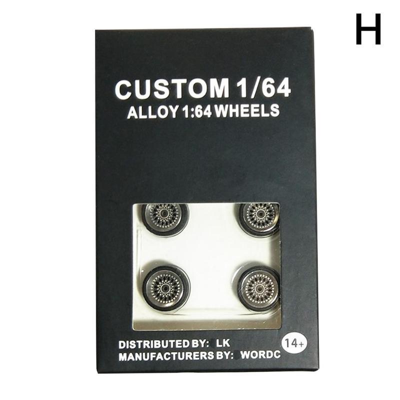 Stijl 1: 64 Model Gemodificeerde Band Diecasts Alloy Wheel Tire Rubber Speelgoed Voertuigen Algemeen Model Van Auto Veranderen Accessoires: H