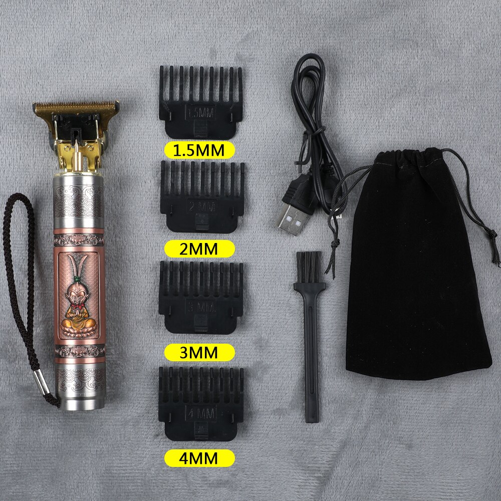Akku-haarschneidemaschine Professionelle Trimmer für männer Rasierer Bart 0mm Haar Schneiden Maschine USB Barbier Einkaufen: wukong Nein Kasten