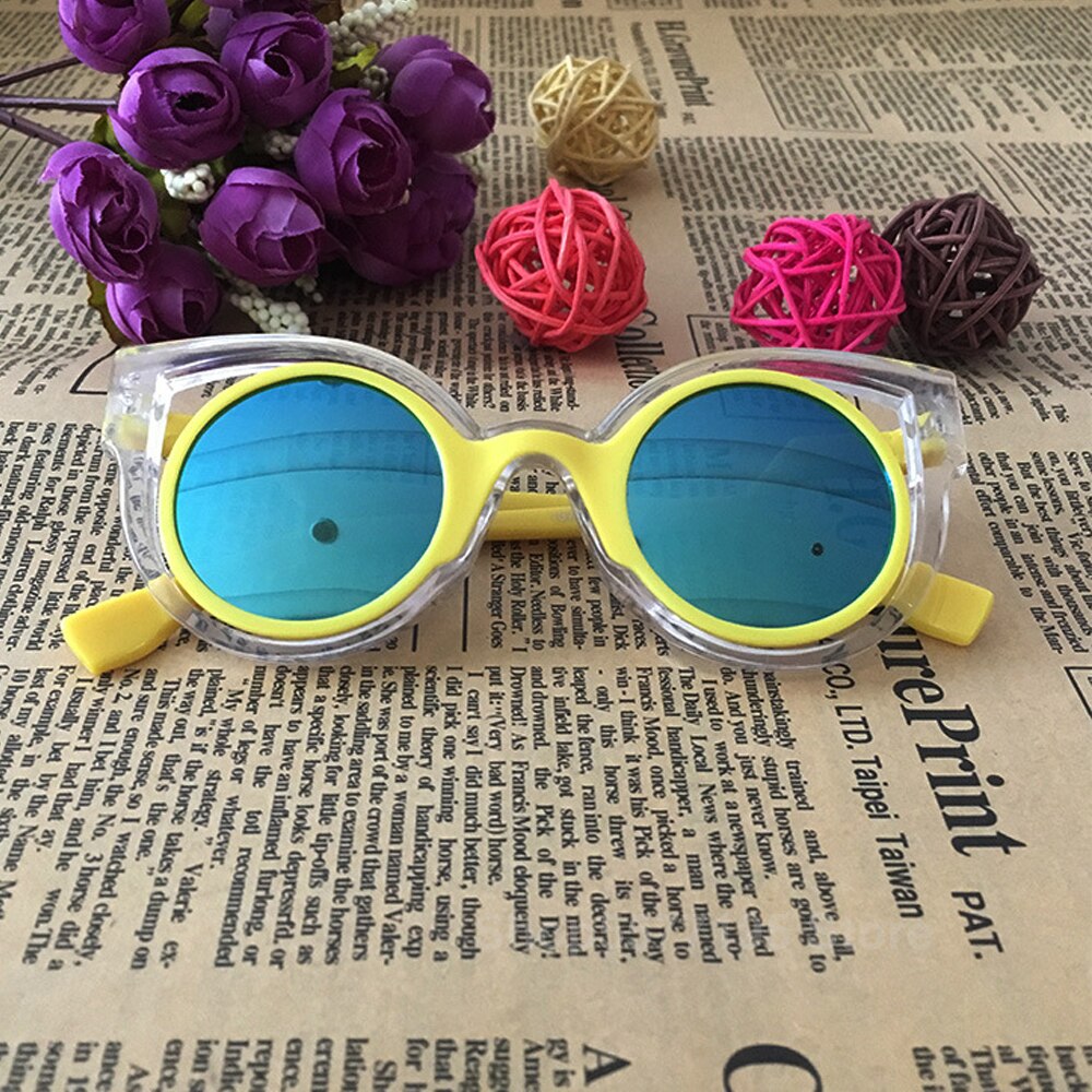 Søde suqare børn solbriller mærke børn piger drenge toddler solbriller oculos de sol infantil  h120: Gul