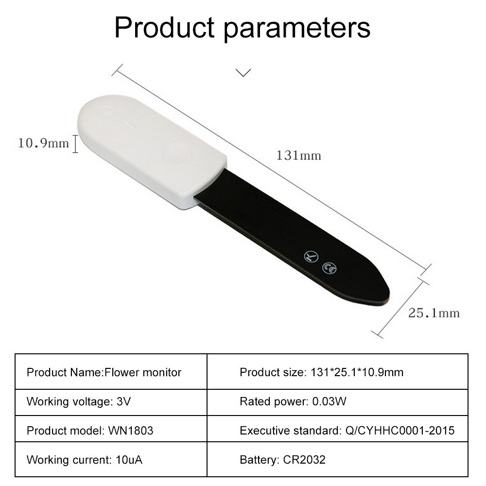 Portable Hygrometer Tester Flower Plant Intelligent Measurement Detector Suitable for Horticulture Plants Humidity Meter