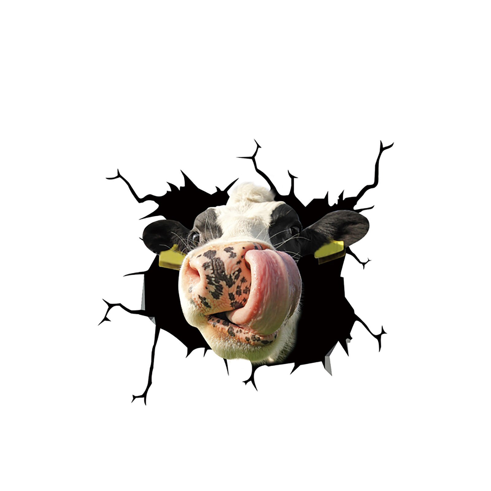 Cow Cattle Bull Dog Car Sticker Pet Funny Puppy Lover Window Paste Stickers Pig Decoration Decor Party Decal Cover: D