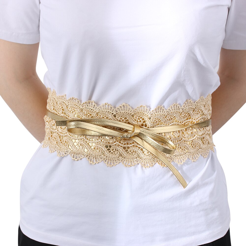 Ceinture Corset en dentelle élastique pour femme | Avec nœud large, ceinture extensible, ceinture Corset, tissage, robe de mariée, ceinture de cintrage, accessoires