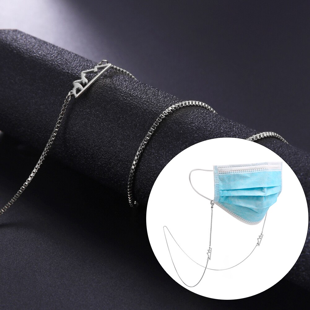 Skyrim Mountain Pendant Mask Chain Glasses Lanyard Stainless Steel Sunglasses Chains Eyewear Neck Strap Rope Women Men