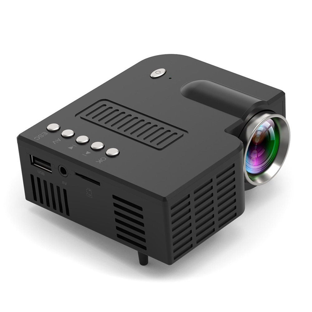 Mini proyector LED portátil 1080P Home Cinema Video proyectores USB para teléfonos móviles JR ofertas: Black