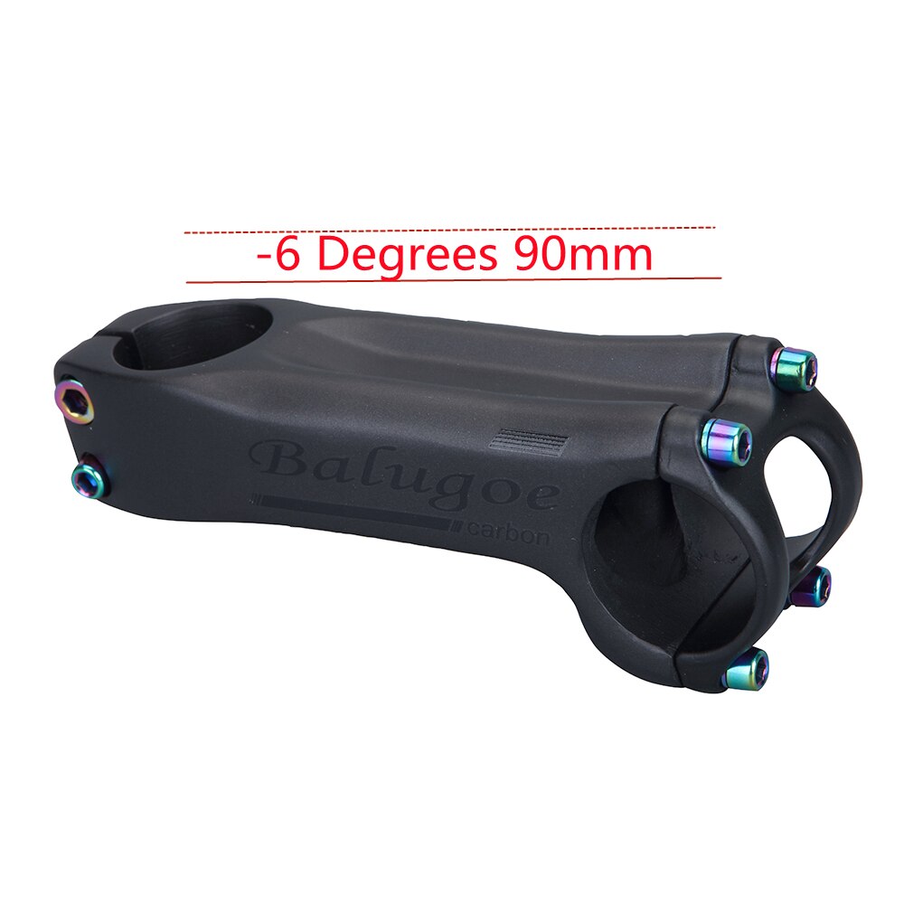 BALUGOE mountainbike Kohlenstoff faser rennrad lenker vorbau Plus oder Minus- -6 °-17 grad: 6 Grad 90mm