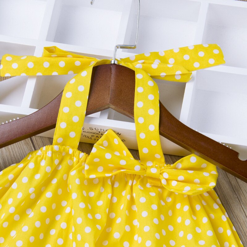 Sommer Nette Kleinkind Baby Mädchen Polka Punkt Weste Ärmellose Halfter Spitze-hoch Panzer Spitzen Baby Mädchen Baumwolle Kleidung Bogen Panzer 6-24 M