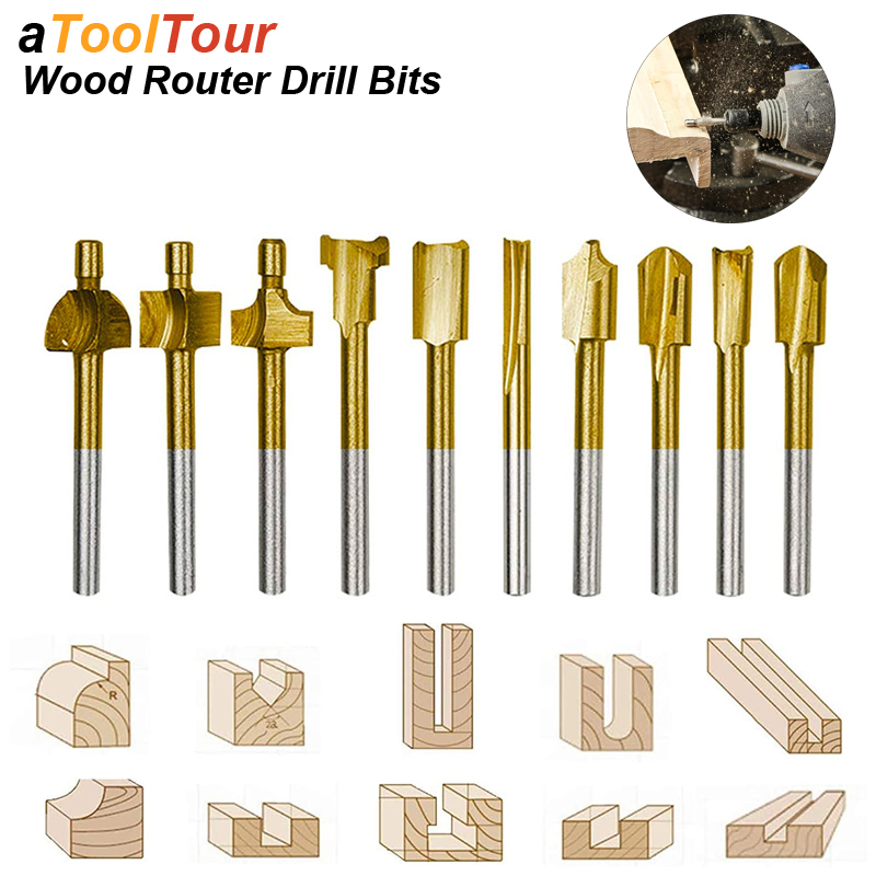 Houtbewerking Router Bit HSS Frezen Cuuter voor Dremel Rotary Gereedschap DIY Hout Carbide Carving Graveren Trimmen Boren Timmerwerk