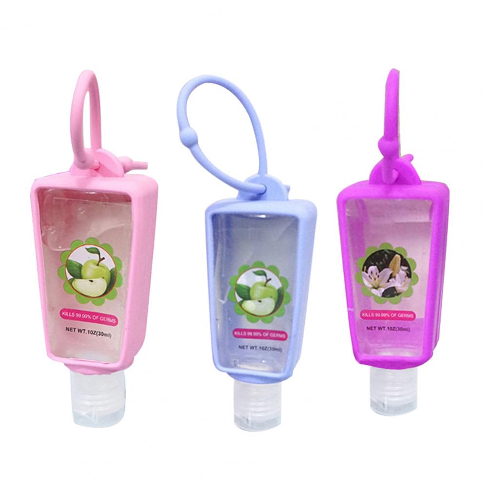 3PCS 30ml Portable Silicone Hanging Protective Case Bottle Holder Hand Soap Moisture Bottling for Travel Business Trip Camping