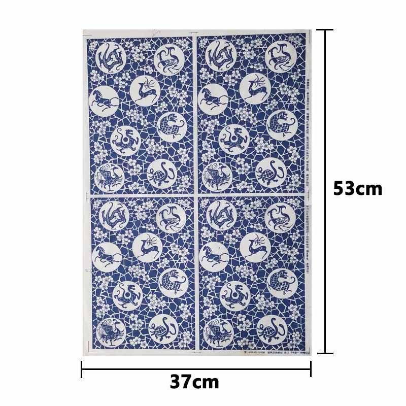 Keramik Aufkleber Diy Keramik Tonne Unterglasur Farbige Blume Papier Blau Porzellan Transfer Papier Hohe Temperatur Aufkleber Papier