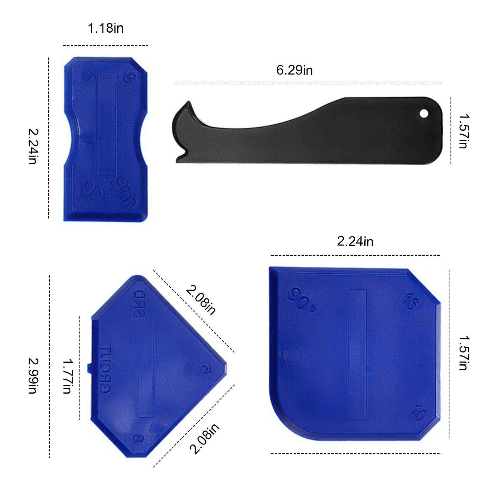 23Pcs Caulking Finishing Tools Kit Caulking Finisher Nozzles Caulking Tools Caulk Scrapers Stainless Steel Sealant Caulking