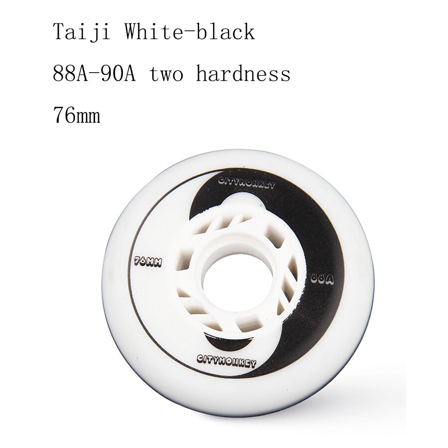 Ruedas de Patines en línea de dureza 85A-90A, ruedas de Patines deslizantes de Slalom de 72mm, 76mm y 80mm para Patines de patinaje SEBA Powerslide: Taiji 88-90A 76mm
