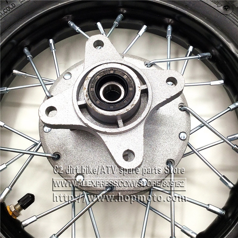 Rear 10 inch Black Steel Wheel 2.50-10 Tyres 28 Spoke Rims Drum Brake hub for CRF50 dirt pit bike motocross off road motorcycle