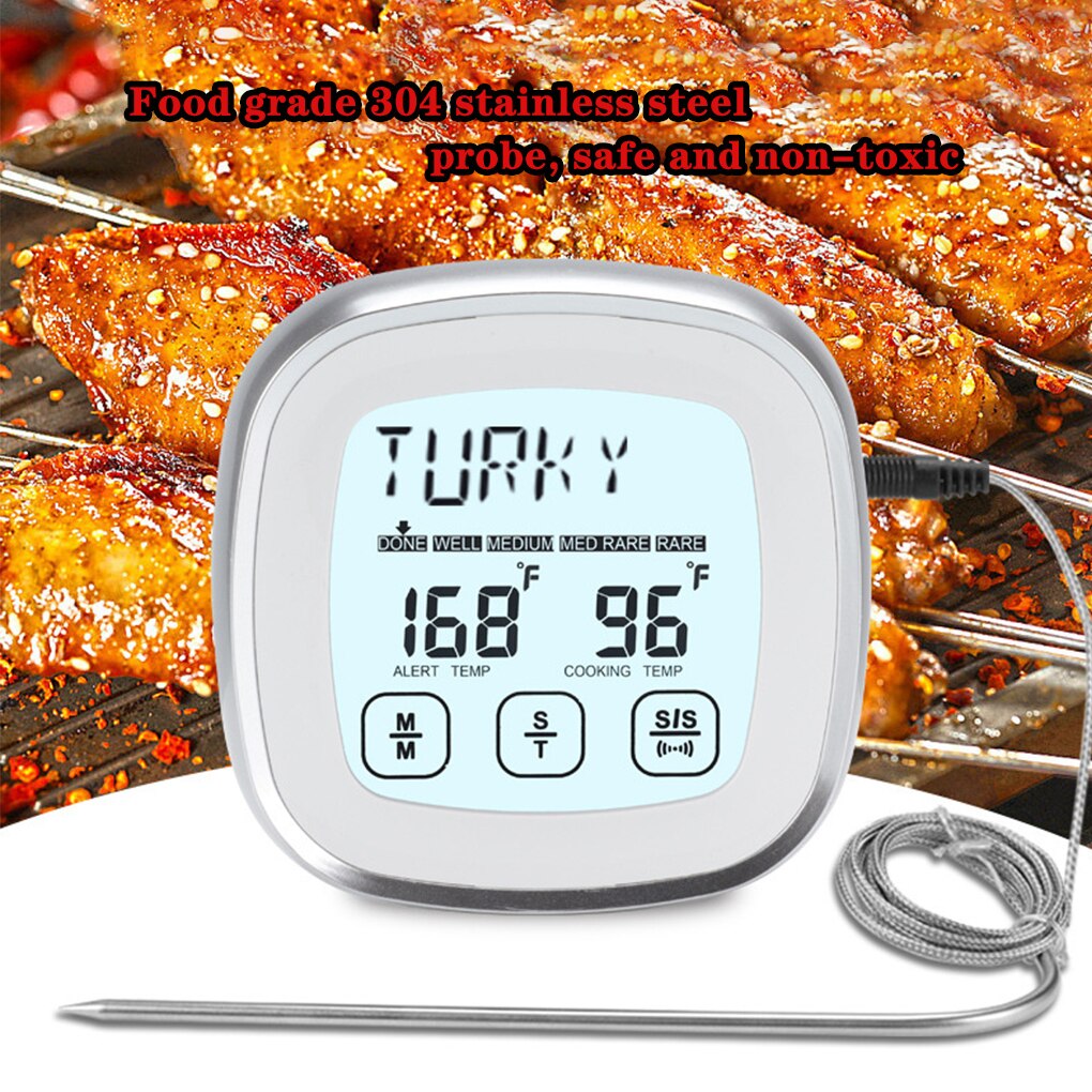 Food Cooking Digital Probe Timer Thermometer Kitchen BBQ Oven Grill Meat Thermometer Tool For BBQ Grilling Kitchen Accessories