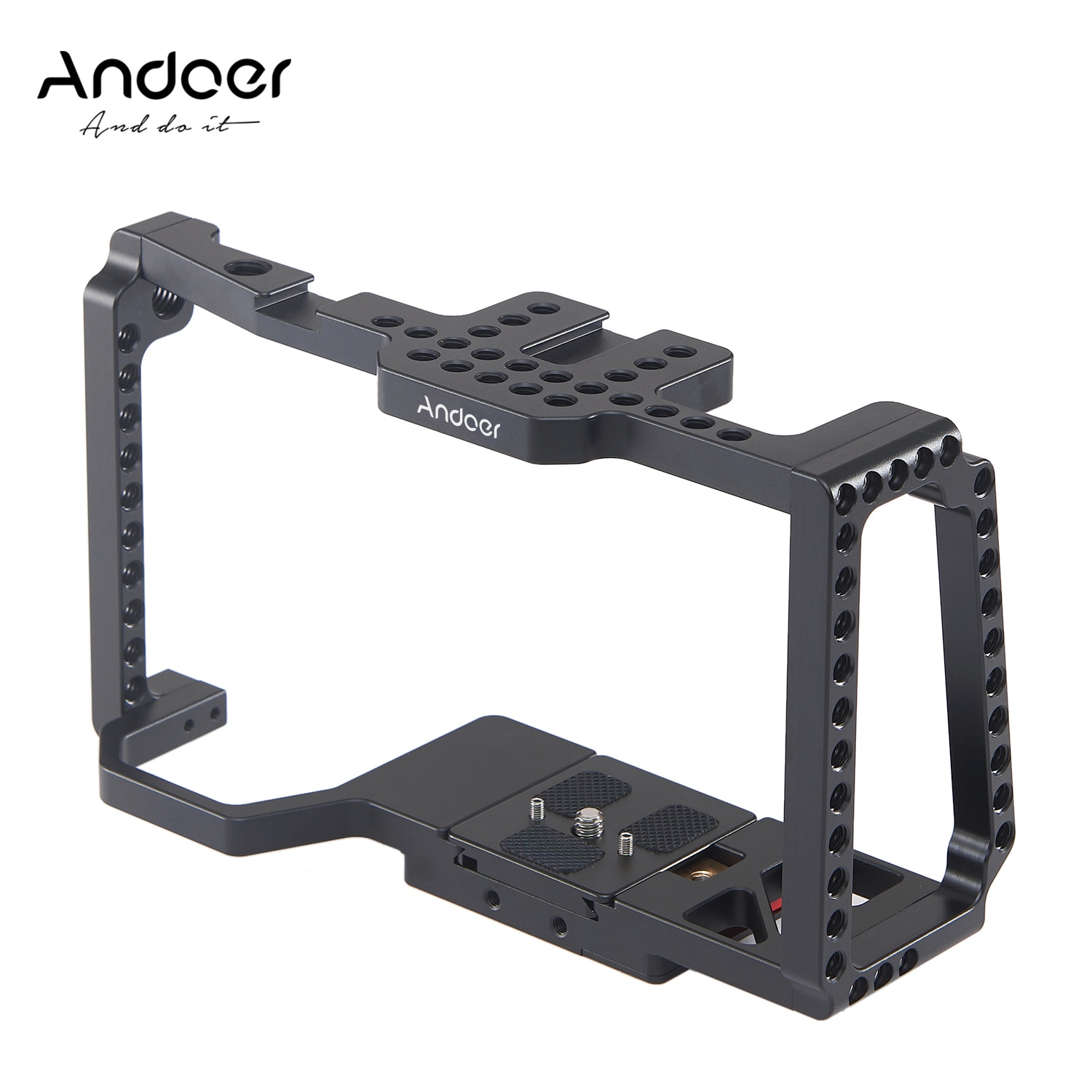 Andoer – Cage pour caméra 4K/6K BMPCC 4K 6K, Cage pour Film vidéo + plaque à dégagement rapide 1/4 &quot;+ 3/8&quot;, griffe froide filetée