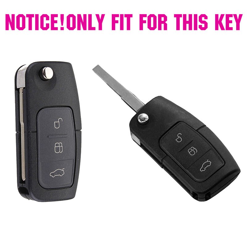 Silikon nøkkelveske deksel til Ford fiesta fokus mondeo falk b-max c-max s-max eco sport galakse territorium nøkkelfri skall