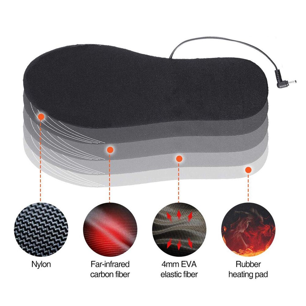 USB Heated Shoe Insoles Electric Foot Warming Pad Feet Warmer Sock Pad Mat Winter Outdoor Sports Heating Insoles Winter Warm