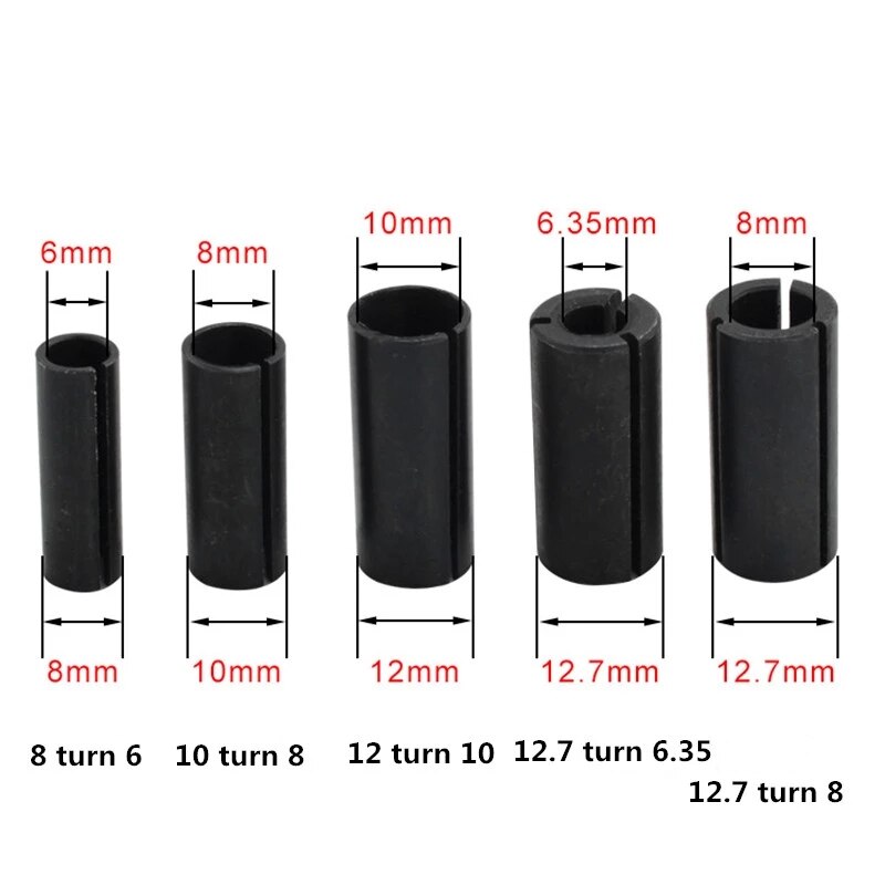 Outil de routeur CNC, adaptateur de haute précision, pince adaptateurs de tige support de fraise, mandrin de Conversion 12.7-8 8-6 12.7-6.35 1 pièce