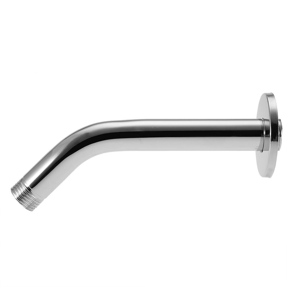G1/2in Chrome Stainless Steel Round Top Shower Arm Fixed Pipe Wall Mount Bracket Bar Bathroom Ceiling Shower Head Extension Rod