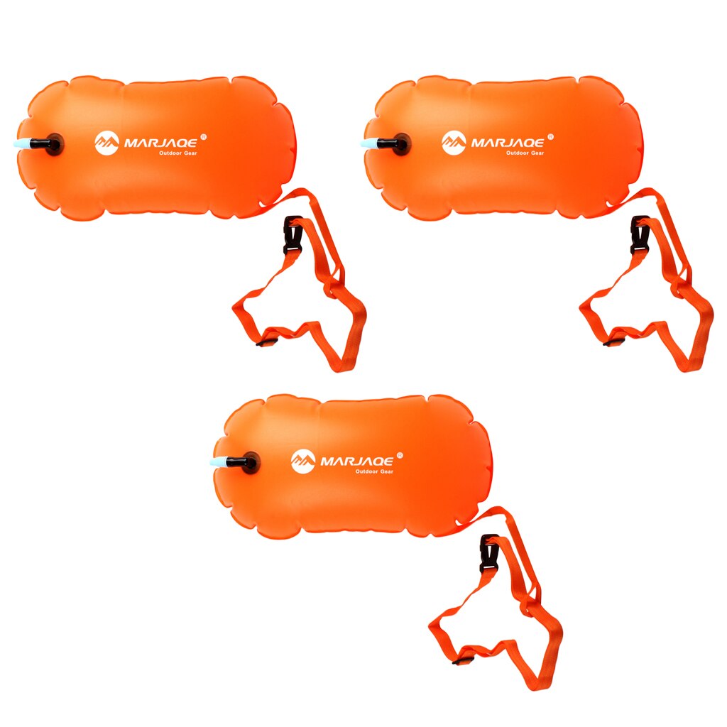 3x Highly Visible Swim Buoy For Open Water Swimmers,Snorkelers & Triathletes