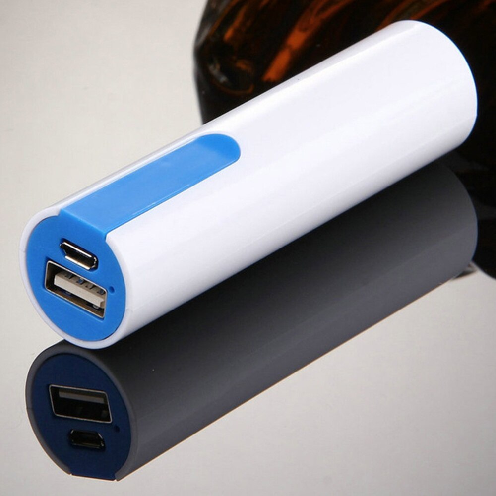 Cylindrical Mobile Shell Portable Backup External Battery Charger Single 18650 Li-ion Battery Holder Box (