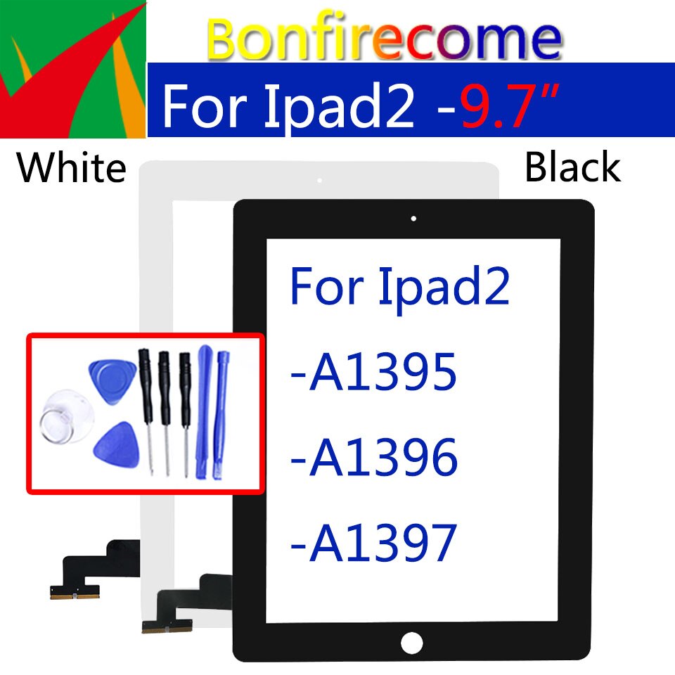 Touch Screen Voor Ipad 2 IPad2 A1395 A1396 A1397 Touch Panel Lcd Buitenste Display Digitizer Sensor Glas Vervanging