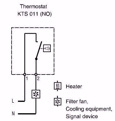 KTS011 0-60 Compact Mechanical Thermostat Sensor Temperature Controller