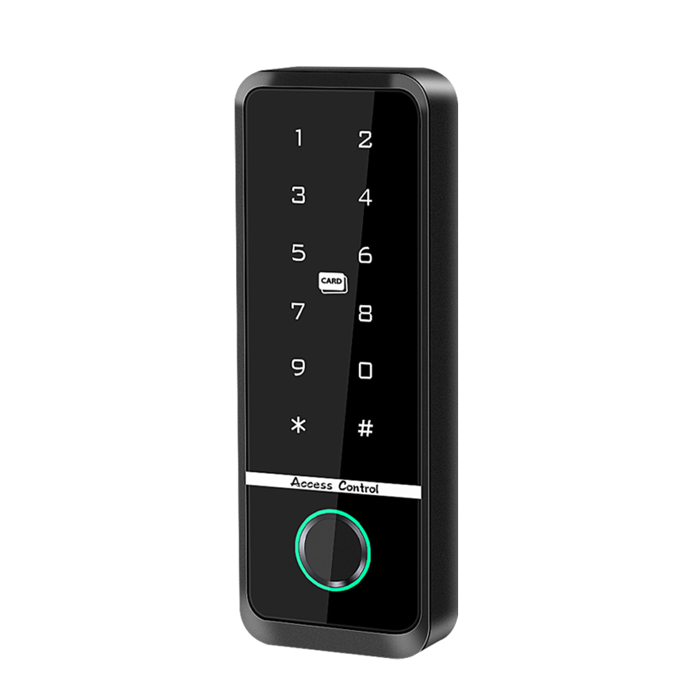Waterproof Keypad Access Control 125KHZ 13.56MHZ RFID Card Door Entry Backlight WG26 standalone access controller card reader: army green