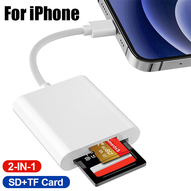 Lightning to SD Card Reader For iPhone 12 11 13 14 15 Pro Max Memory Card Adapter Camera SD Card Adapter For iPhone iPad MacBook: green