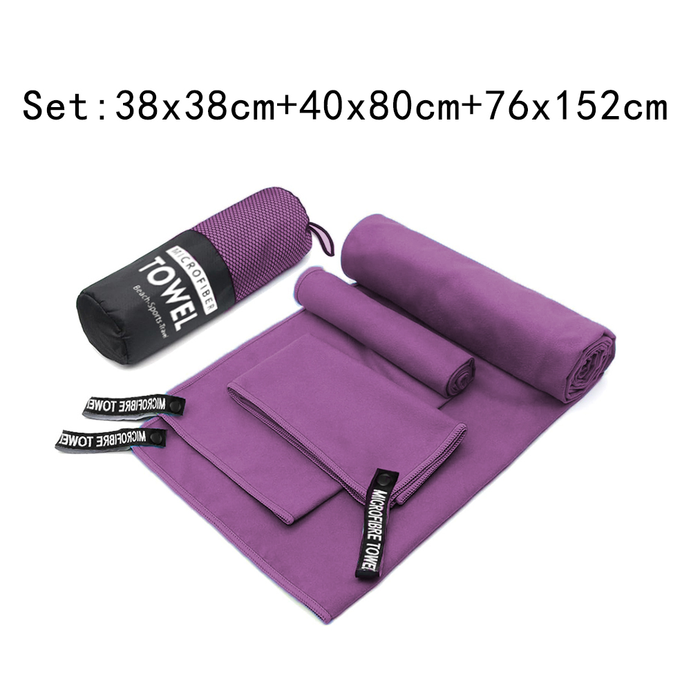 Schnelltrocknendes campinghandtuch, mikrofaser-reisehandtuch, 3 größen,  beim 1er- Pack, einstellen für Camping, Strand, fitnessstudio, Sport, Yoga und schwimmbad