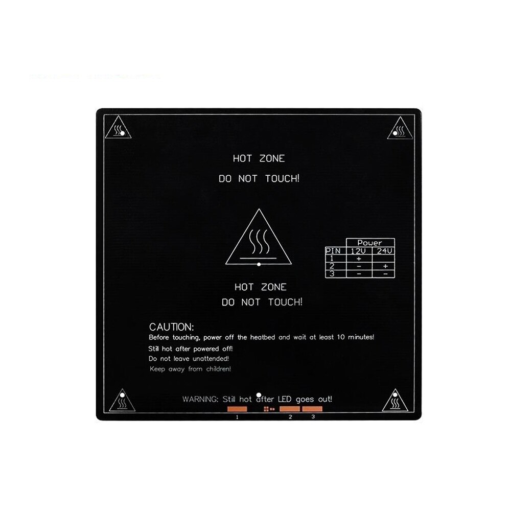 Cama térmica MK3 más 220x220/300x200/310 310mm x 12 V/24 V cama de aluminio mejorada para piezas de impresora 3d impressora
