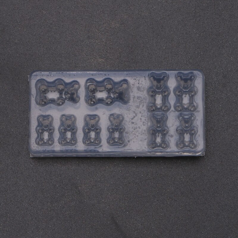 5Pc Handgemaakte Schattige Beer Nail Art Silicone Mini Gummy Bear Mold Bear Nail Art Resin Casting Mould Template Hars art Craft