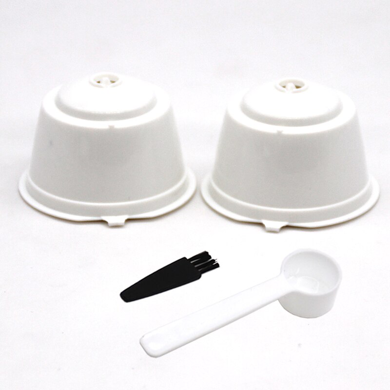 4 stk/pakning bruk 120 ganger dolce gusto kaffekapsel plastkapsel gjenfyllbar gjenbrukbar kompatibel med nescafe dolce gusto refill: 2 stk hvit