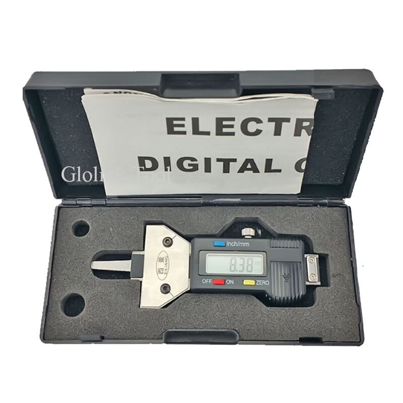 Elektroninen digitaalinen syvyysmittari jarrusatula kulutuspinnan syvyysmittari lcd-renkaan kulutuspinnan mittari autolle 0-25.4mm digitaalinen syvyysmittaustyökalu: Default Title
